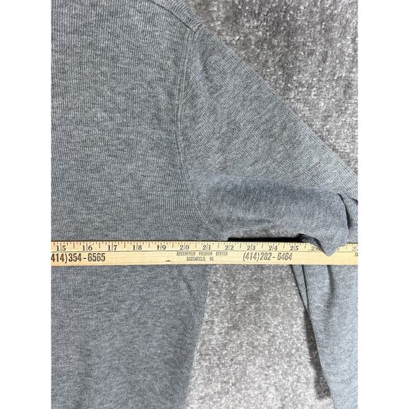 Lands End Bedford Rib 1/4 Zip Pullover Sweater Mens Size Small 34-36 Gray Cotton - Picture 5 of 6
